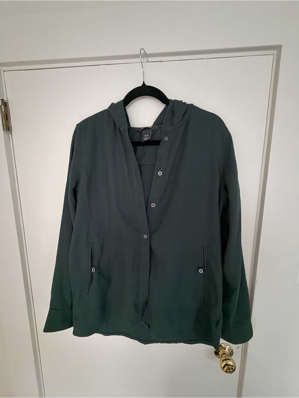 Women’s Outdoor Research Dark Green Hooded Button-Front Jacket